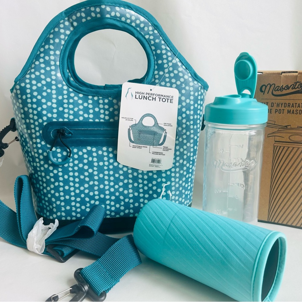 High Performance Lunch Tote Set in Teal